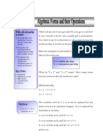 Algebraics Forms n Their Operation