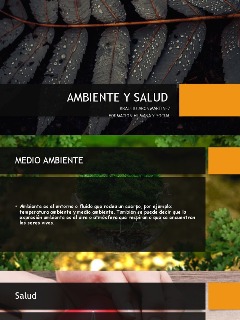 Ambiente y Salud | PDF | Entorno natural | Sustentabilidad