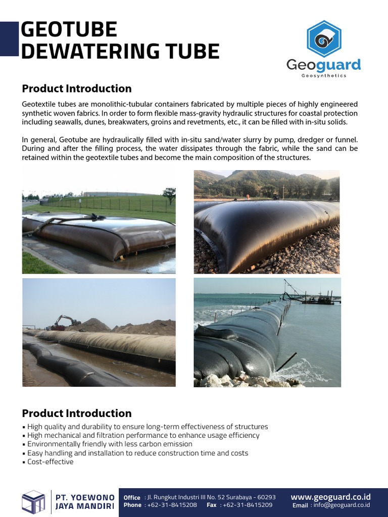 Brosur - Geotube Dewatering | PDF | Textiles | Materials