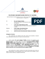 Carta Politecnico San Bartolome Apostol Fe y Alegria