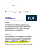 Deconstruyendo La Noción de Inclusión - Un Análisis de Investigaciones, Políticas y Prácticas en Educación 2018