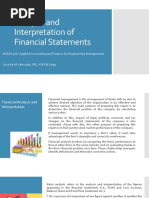 Module 3 Analysis and Interpretation of Financial Statements