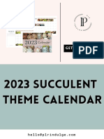 Plri 2023 Succulent Calendar and Templates