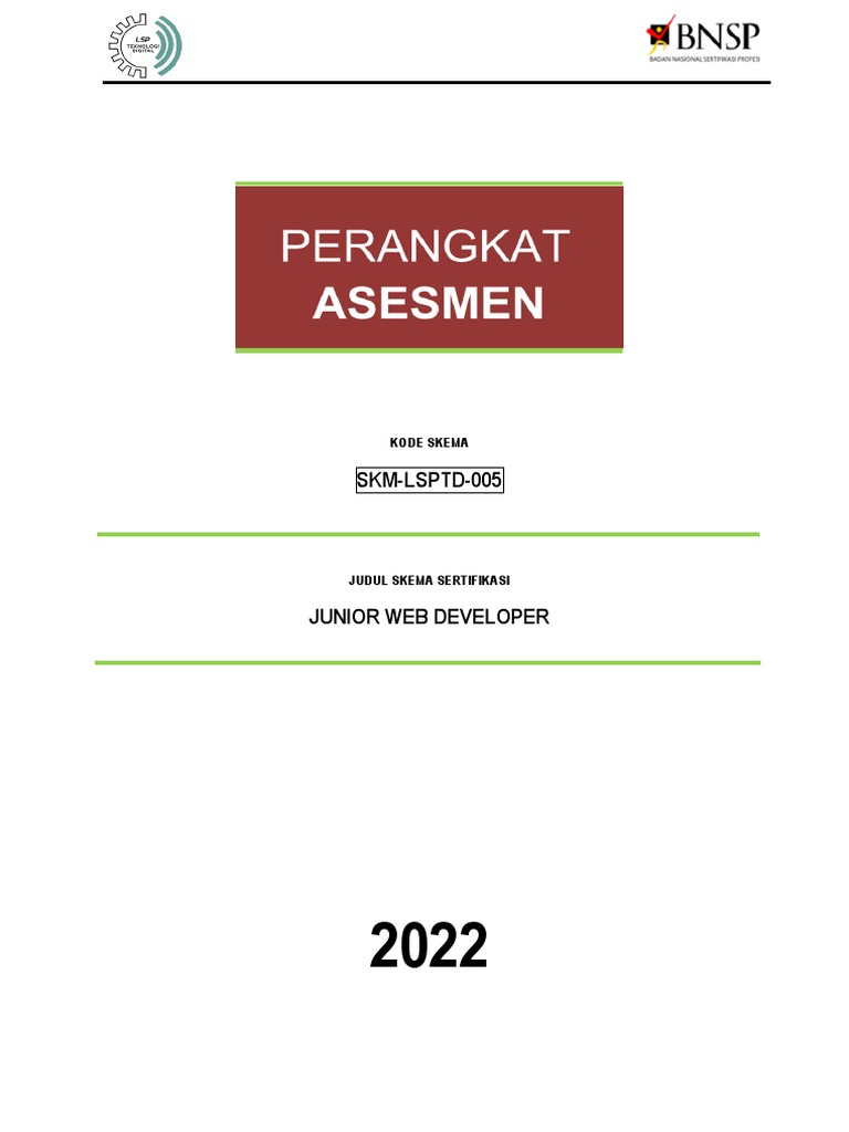 Sertifikasi Junior Web Developer 2022 | PDF | Bisnis | Komputer