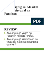 Ang Daigdig Sa Klasikal at Transisyunal Na Panahon