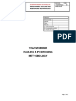 PMT-TSD-MET 02.1 Rev00 TRANSFORMER HAULING & POSITIONING METHODOLOGY