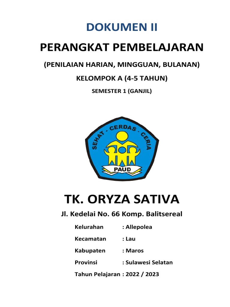 sampul perangkat pembelajaran 2022- 2023.docx | PDF
