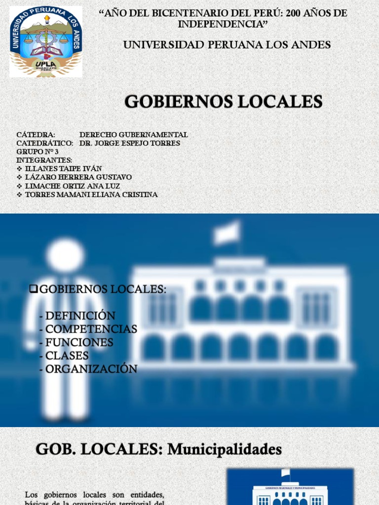 Funciones de los Gobiernos Locales en Perú | PDF