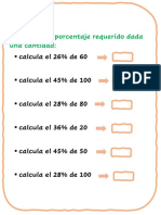 Determine El Porcentaje Requerido Dada Una Cantidad:: Práctica