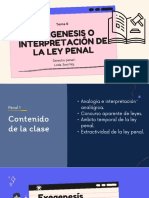 Tema 6 Exégenesis o Interpretación de La Ley Penal PDF