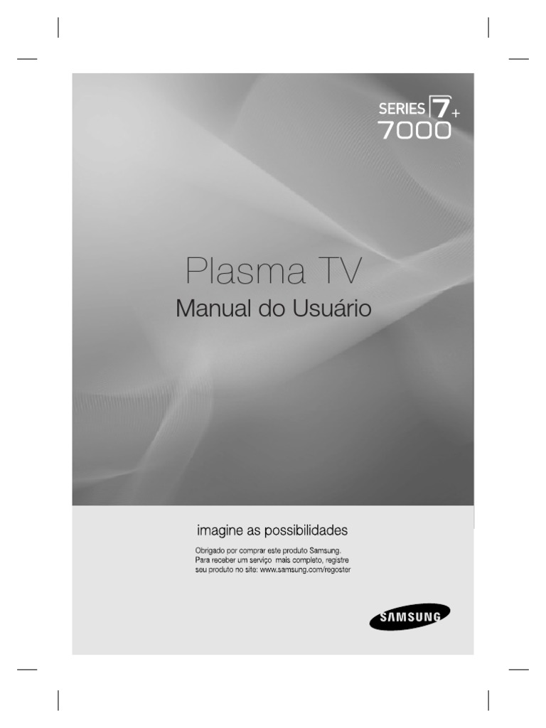 Plasma TV Manual Do Usuário PDF HDMI Televisão digital