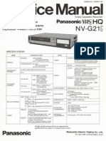 Panasonic nv-g21 VCR PDF