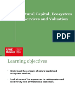 Lecture 4 Natural Capital, Ecosystem Services and Valuation