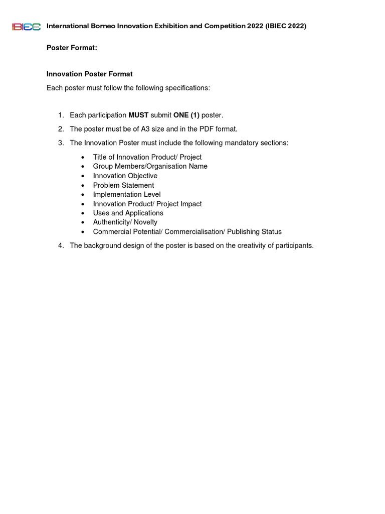 Poster Format Template | PDF