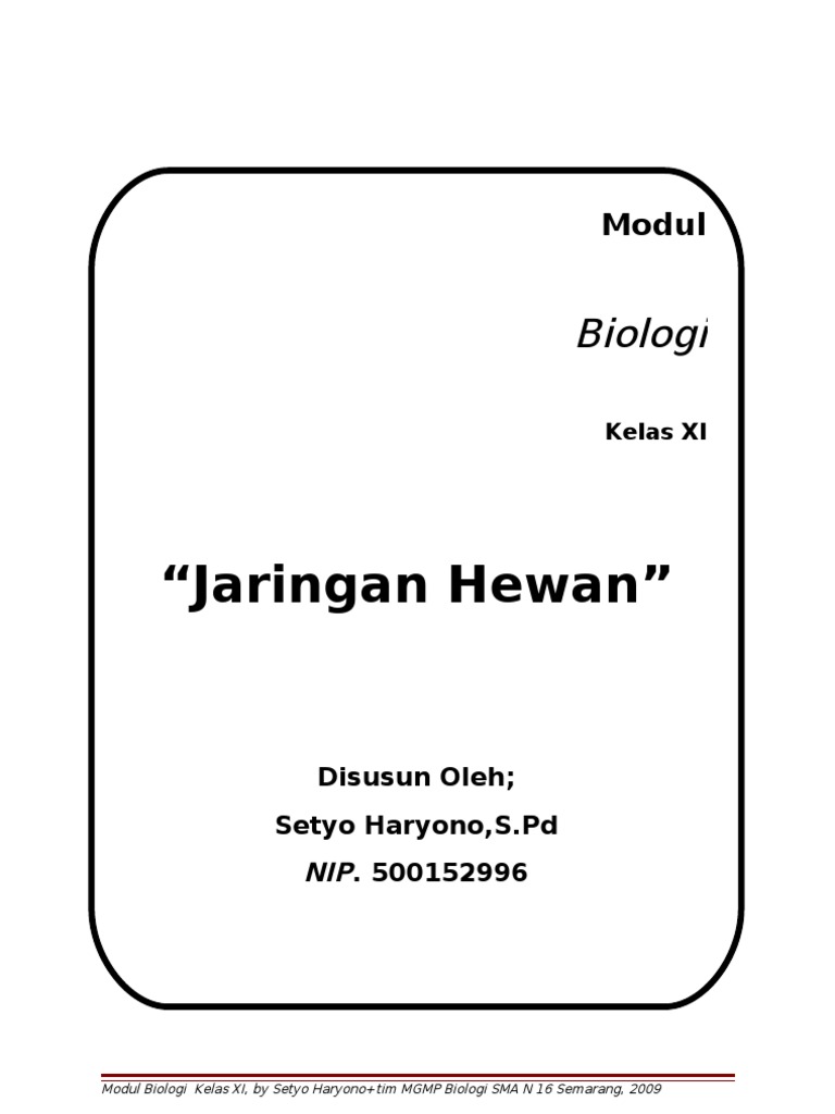  jaringan  hewan 