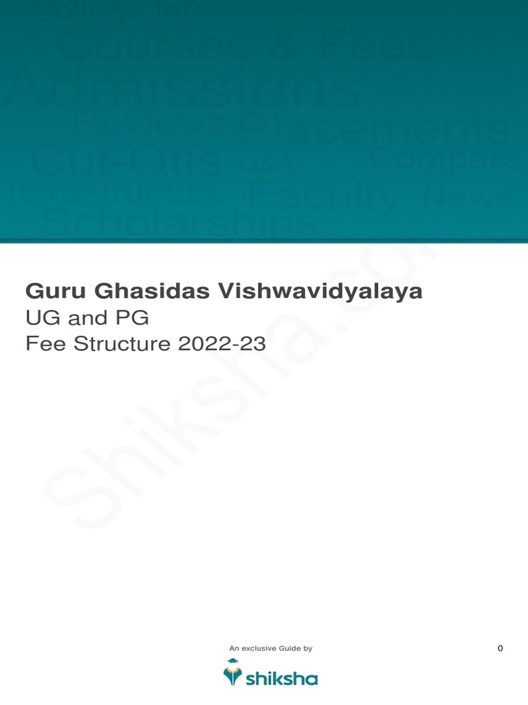 Guru Ghasidas Vishwavidyalaya | PDF