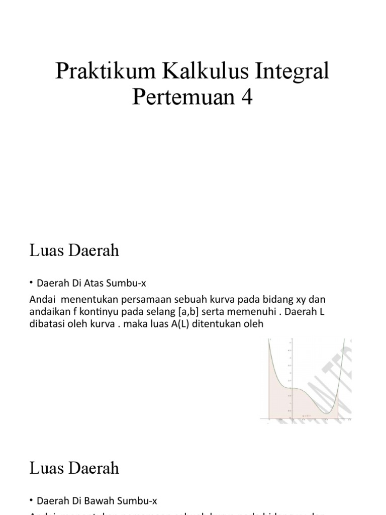 Praktikum Kalkulus Integral Pertemuan 4 | PDF