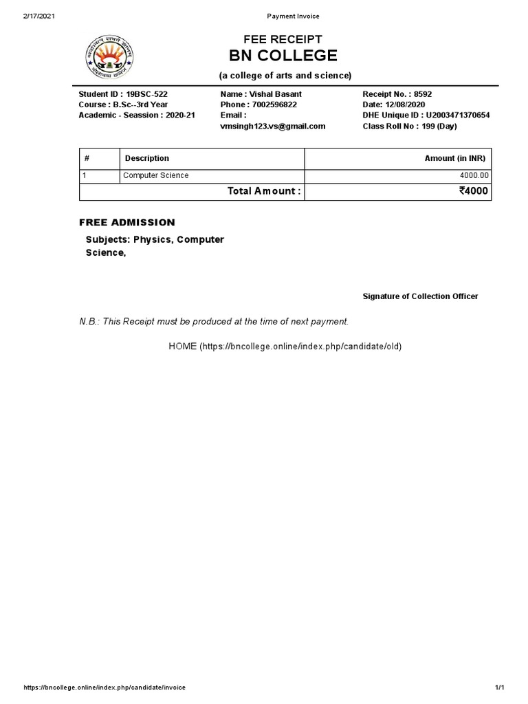 BNC 3rd Year Ackn | PDF