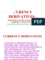 Curency Derivatives - Forwards, Futures, Forward Rate Agreement, Options, Swaps - Foreign Exchange Management Act