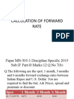 Calculation of Forward Rate