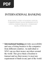 International Banking-Euro Bank, Types of Banking Offices, Correspondent Bank, Representative Bank 5