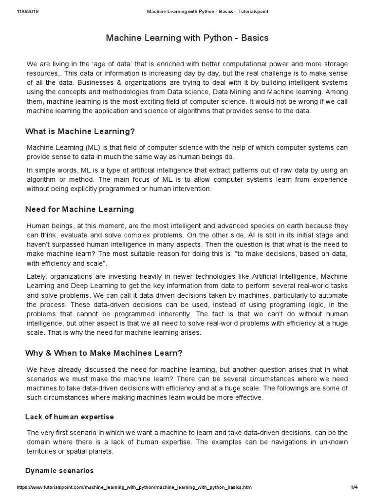 Machine learning basics pdf machine learning artificial intelligence