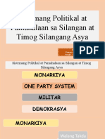 Sistemang Politikal at Pamahalaan Sa Silangan at Timog Silangang Asya