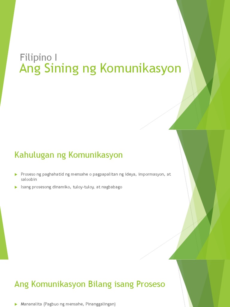 Ang Sining NG Komunikasyon PDF | PDF