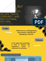 The Political Self Developing A Filipino Identity Values, Traits, Community, and Institutional Factors