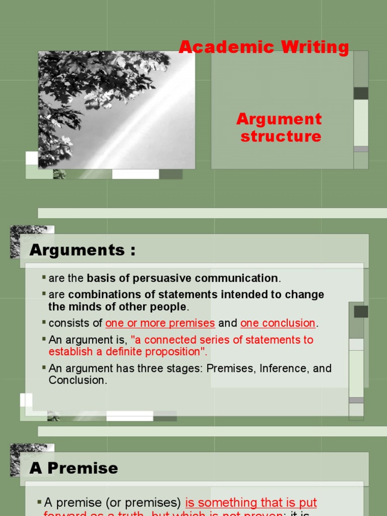 Understanding Argument Premises | PDF | Argument | Inference