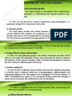 III. Evolution of The Polygraph