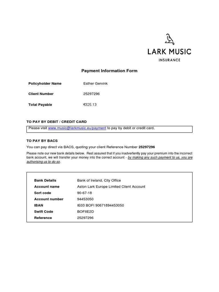 Payment Instructions for Esther | PDF | Law