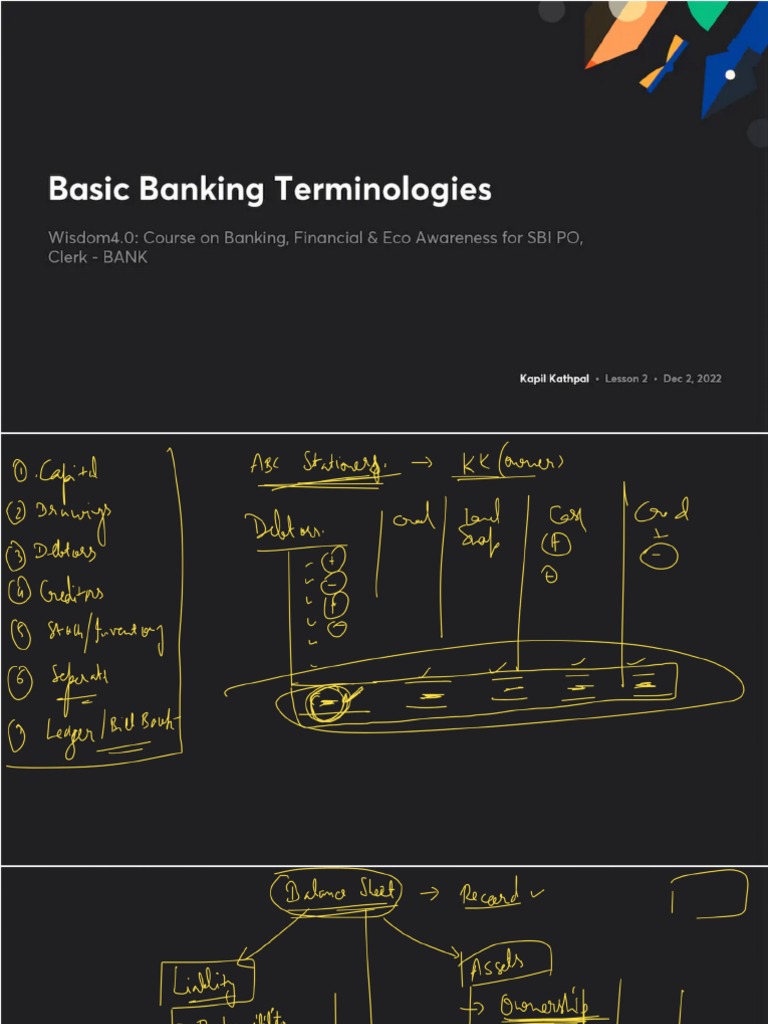 Basic Banking Terminologies With Anno PDF