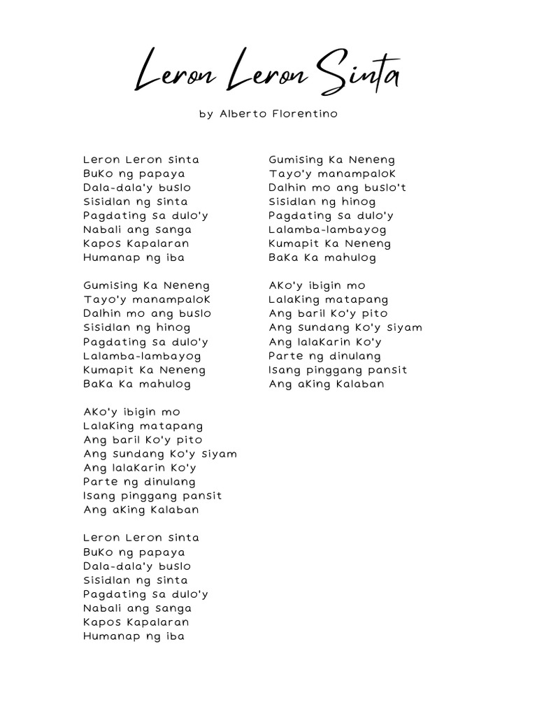 song-lyrics-pdf