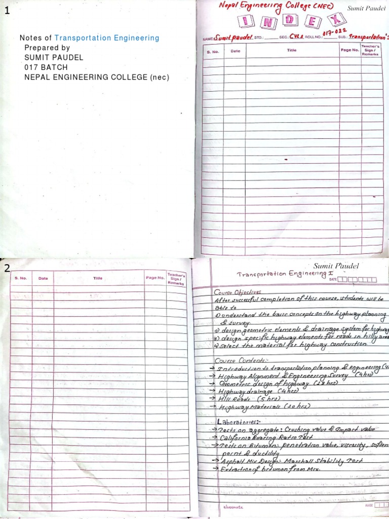 PRINCIPLES OF TRANSPORTATION ENGINEERING PDF NOTES visual data 7