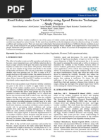 .Road Safety Under Low Visibility Using Speed Detector Technique - Study Project