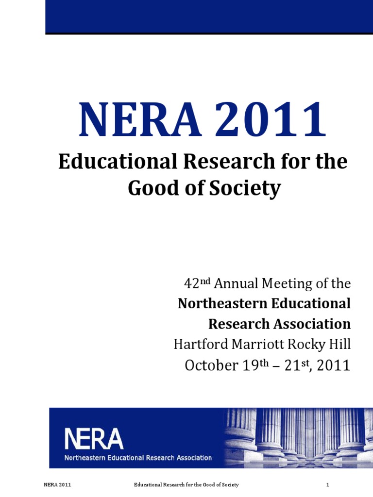 NERA Conference Program 2011 PDF PDF Teachers Meal