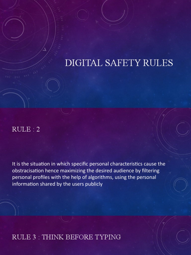 Digital Safety Rules PDF