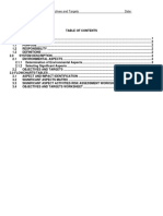Title: ISO 14001 Aspects and Objectives and Targets Date