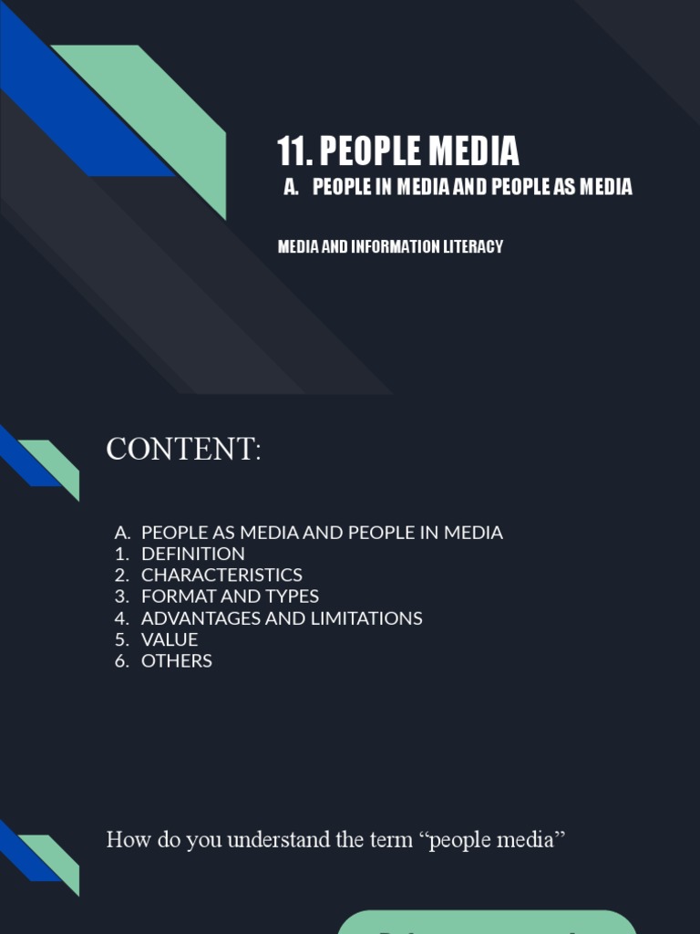 People Media People in Media and People As Media | PDF | Media