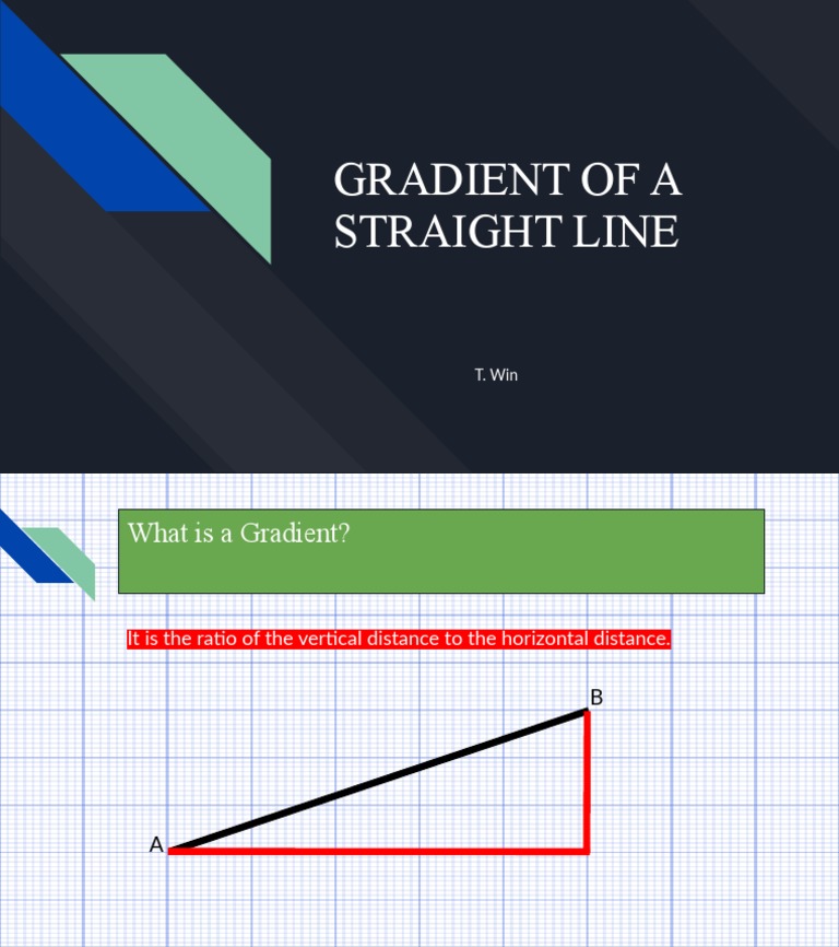 Gradient of A Straight Line | PDF