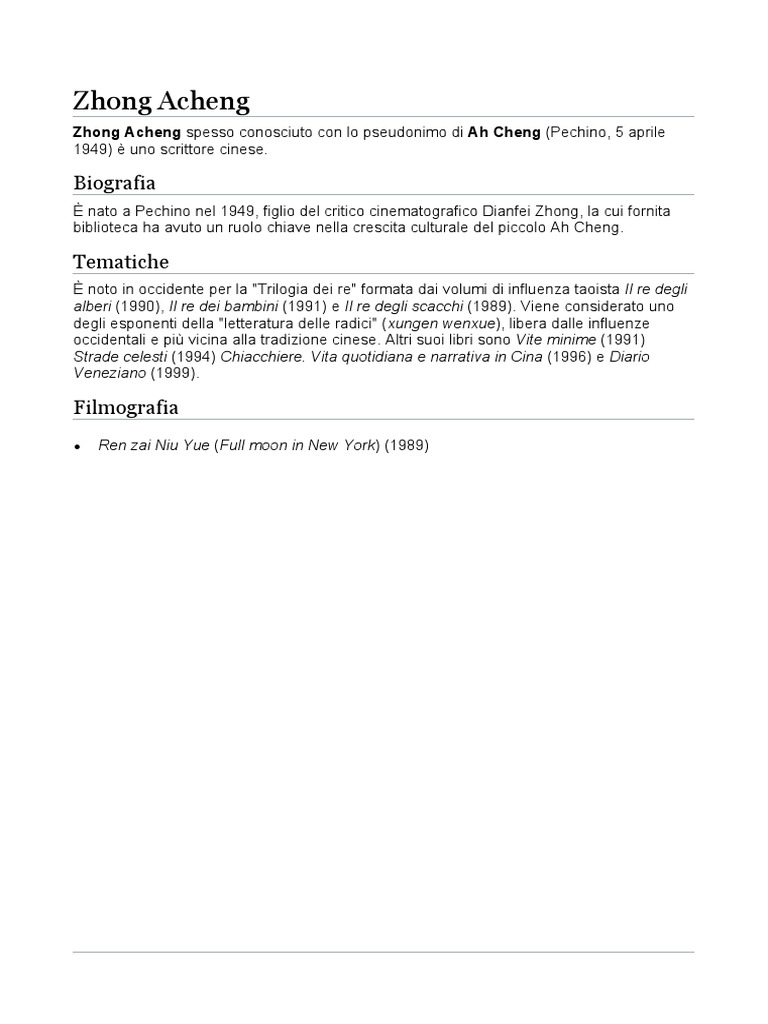 Acheng e 'I 3 Re' | PDF