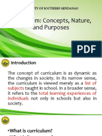 Curriculum The Concepts Nature and Purposes