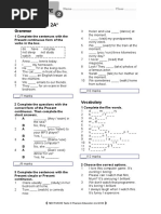 Language Test 2A : Grammar