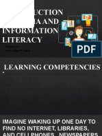 Lesson 1. Introduction To Media and Information Literacy