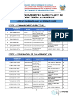 Liste Des Candidats Admis A Lecrit Concours Numerique 2023 DIR CD