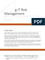Auditing IT Risk Management