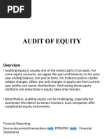 Audit of Equity