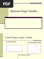 Optimasi Single Variable