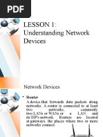 LESSON 1 Understanding Network Devices